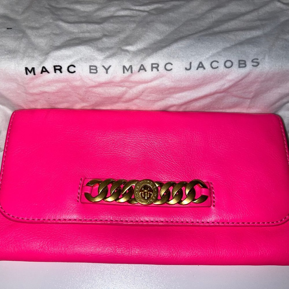 Marc by Marc Jacobs Hot Pink Leather Clutch